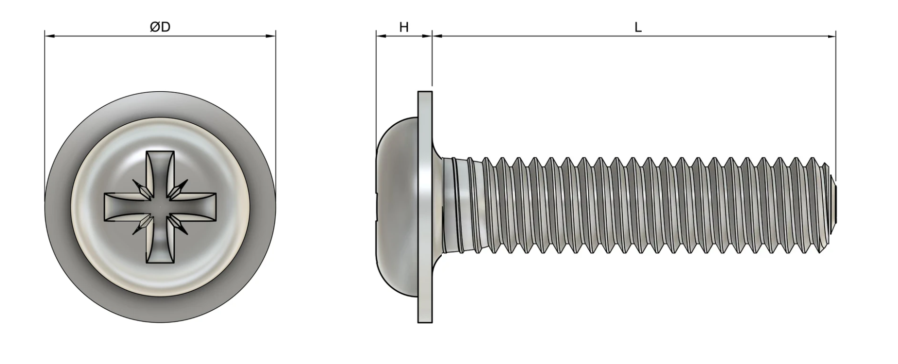 DIN 7985 ISO 7045 YILDIZ SİLİNDİR BAŞ VİDA (YSB)