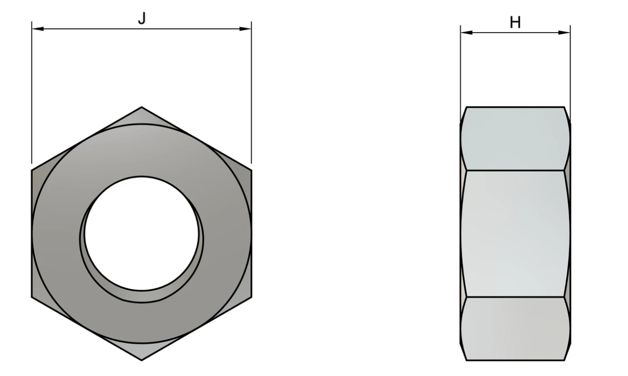 DIN 934 ISO 4032 ALTIKÖŞE SOMUN