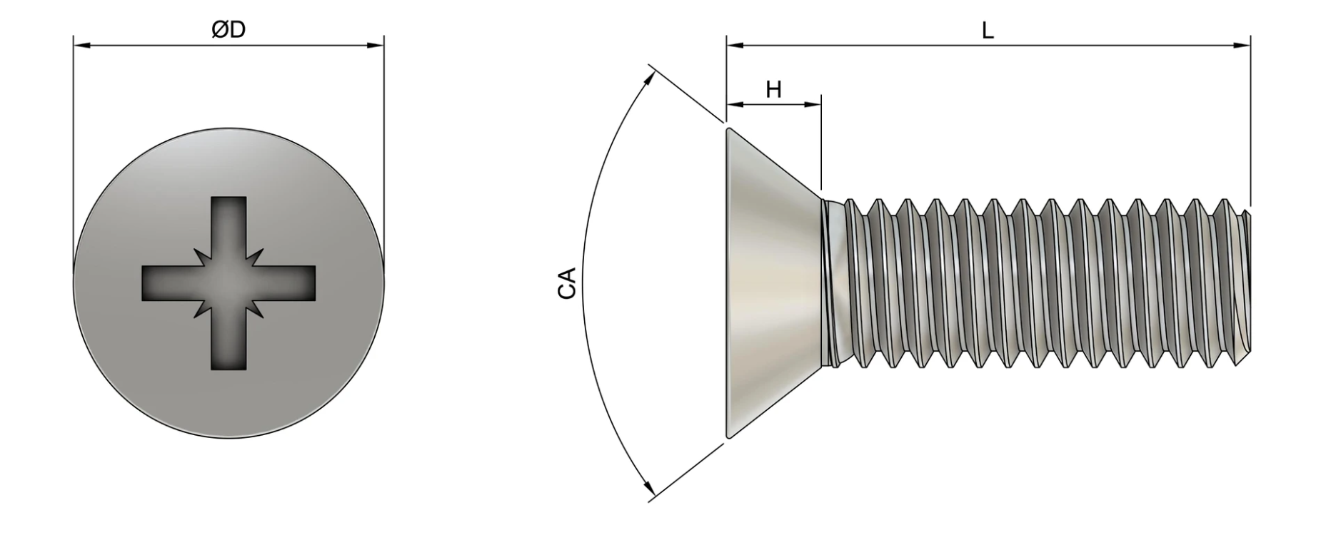 DIN 965 ISO 7046 YILDIZ HAVŞA BAŞ VİDA (YHB)